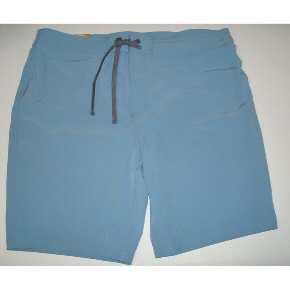 New Mens Prana Shorts 36 X 9 NWT Performance Water Boardshort Swim Blue UV 50+ - Picture 1 of 5